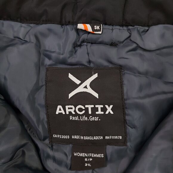 Arctix Ski Snow Cargo Pants Womens Small Black Ankle Zip Insulated Snowboarding - Picture 9 of 12